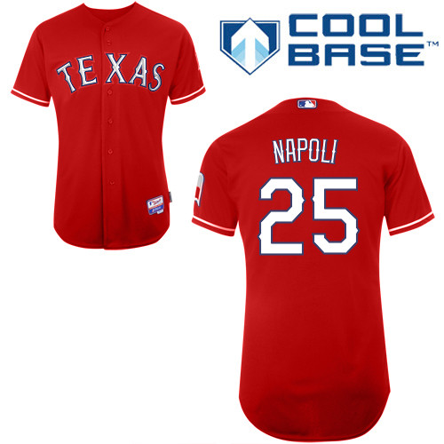 Branded Texas Rangers 25 Mike Napoli Red Cool Base MLB Jersey Baseball MLB Jerseys
